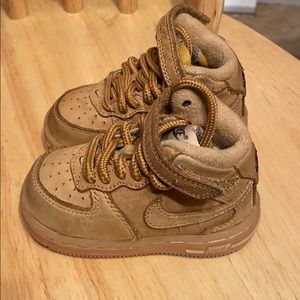 Nike wheat high top ones baby/toddler ones 4C